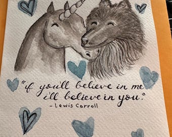 Custom Hand-Painted Watercolor Greeting Card: Personalized Art