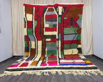 Handmade Wool Berber Rug – Colorful Bohemian Moroccan Rug