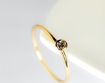 solitaire- diamond and 8k gold ring--made to orderFREE SHIPPING