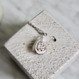 half fig necklace, sterling silver, gift for her, christmas, free shipping, fig jewellery, birthday gift