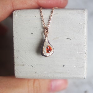half fig necklace mini, rose gold plated, gift for her, christmas, free shipping