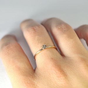 solitaire diamond and 8k gold ringmade to orderFREE SHIPPING image 2