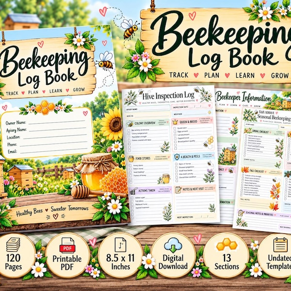 Beekeeping Hive Log - Etsy