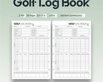 Golf Logbuch zum Ausdrucken | Golf Score Tracker | Digitales PDF