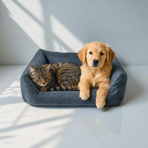 Modern Small Cat & Dog Bed – Handmade Durable Couch Bed, Washable Luxury Sofa Bed, Orthopedic Minimalist Custom Bed, Gift for Cats and Dogs