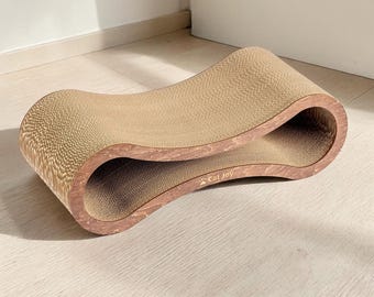 Rascador y cama de madera para gatos – Muebles modernos para gatos, tumbona para gatos hecha a mano, tabla rascadora para gatos, sofá rascador para gatos, regalos para gatos