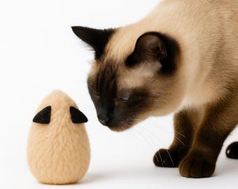Handmade Plush Cat Toy – Eco-Friendly Mouse Cat Toy, Interactive Sensory Gift for Cat, Cat Enrichment Toy, Cute & Unique Custom Cat Gift