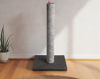 Ręcznie robiony drapak dla kota – Tall Rope Modern Scratching Post, ręcznie robiony mebel wspinaczkowy, pionowy słupek do drapania dla kota, spersonalizowany prezent dla kota