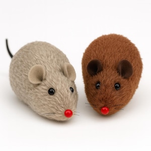 Wind-Up Plush Mouse Cat Toy – Realistic Sensory Cat Toy, Interactive Enrichment Toy for Cats, Moving Cat Toy, Cute & Unique Gift for Cat