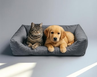 Modern Cat & Dog Bed – Handmade Cozy Couch Bed, Washable Luxury Sofa Bed, Orthopedic Minimalist Bed, Durable Custom Gift for Cats and Dogs