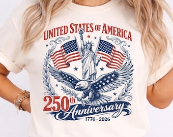 Camiseta del 250 aniversario de EE. UU., camiseta retro con la bandera estadounidense, 4 de julio de 1776 a 2026, camiseta de celebración de los 250 años de Estados Unidos.