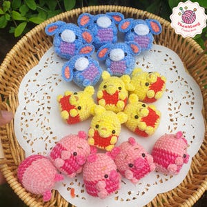 Winnie The Pooh And Friends sleutelhanger gehaakt, Pooh Iejoor biggetje sleutelhanger tashanger, sleutelhanger gehaakte Pooh, gehaakte amigurumi-sleutelhanger