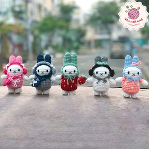 Miffy Crochet Keychain: Handmade Bunny Bag Charm