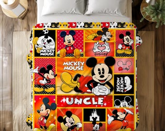 Coperta personalizzata di Topolino, coperta di Topolino, regali di compleanno di Topolino, Disneyland Topolino e Minnie, regalo di Natale per lei, regalo di Natale