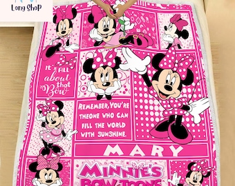 Personalisierte Minnie-Maus-Decke, Minnie-Decke, Micky Minnie-Maus-Decke, Geburtstagsgeschenk, Weihnachtsgeschenk, Baby-Decke