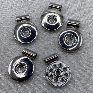 Simple Slide On Necklace Pendants - Snap Button Base - Holds 18mm/20mm Snap Button Charms