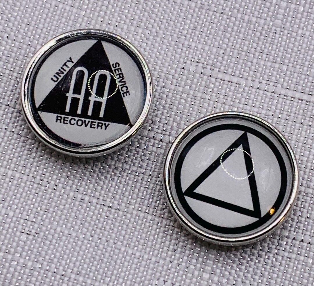 AA - Alcoholics Anonymous - Snap Button Charms Set of 2 - 18mm/20mm ...