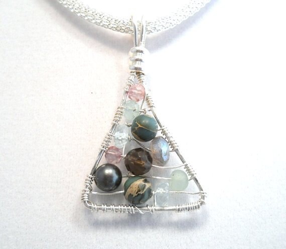Wire Wrapped Jewelry Natural Gemstone Pendant Labradorite - Etsy