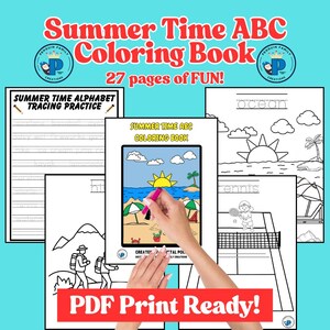 Libro para colorear ABC del horario de verano