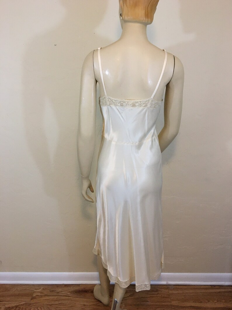 beige silk slip