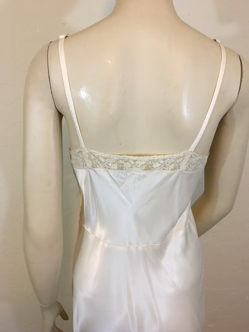 beige silk slip