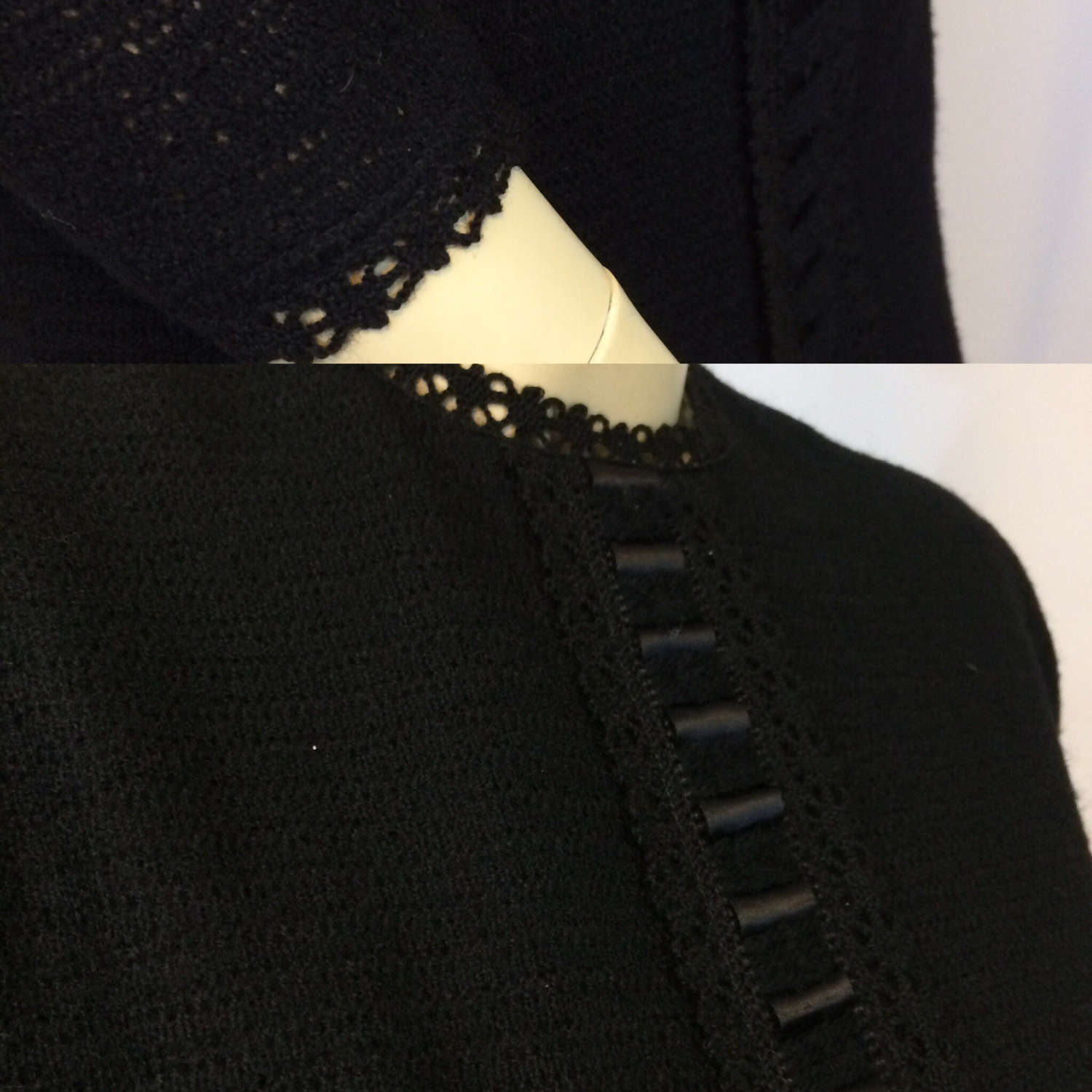Vintage Knit Black Dress