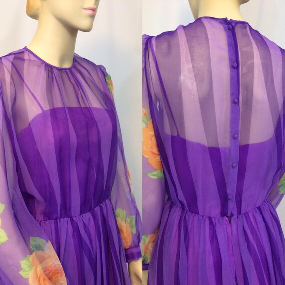 purple sheer dress