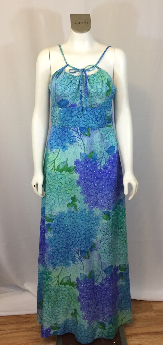 Hawaiian Dress 1970s Ladies Hawaii Dress Maxi Vint