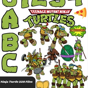Ninja Turtle PNG-, SVG-bundel 228 bestanden