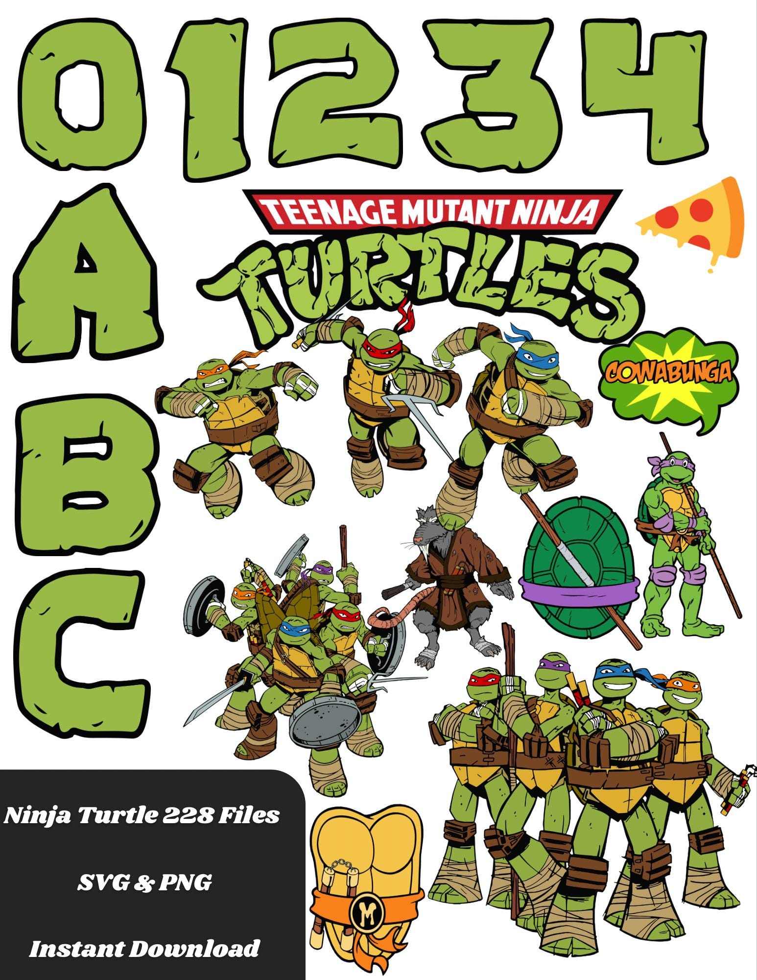 Ninja Turtle PNG, SVG Bundle 228 Files - Etsy