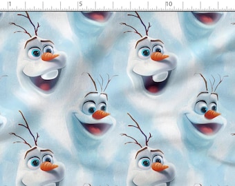Classic Cartoon Fabric 100%, Eco-print, Printed Cotton Fabric,Snowman cartoon Fabric, High Quality By The Yard Metre Width 150cm /60"