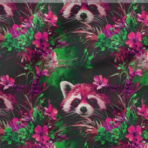 Small Panda Cotton 100%, Eco-print, Printed Cotton Fabric, Pandas Fabric, High Quality, By The Yard Metre Width 150cm /60"