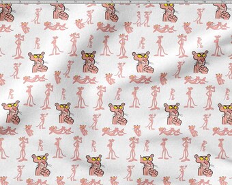 Tela clásica de dibujos animados 100% algodón, ecoimpresión, tela estampada, tela de pantera, corte a medida de alta calidad, ancho de 150 cm (60").
