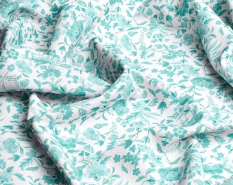 Piccoli fiori VISCOSA 100% Viscosa stampata ecologica, Tessuto in viscosa a fiori per bambini, Leggero e delicato, tagliato su misura, Larghezza metro 145 cm /57"