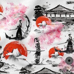 Japanese Culture Cotton 100%, Eco-print, Printed Cotton Fabric, Japan Fabric, High Quality Fabric By The Yard Metre Width 150cm /60&quot;
