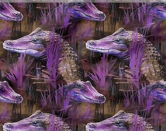 Alligator Cotton 100%, Eco-print, Printed Cotton Fabric, Alligators Fabric, High Quality, By The Yard Metre Width 150cm /60"