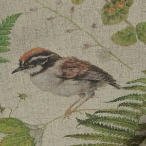 Linen fabric Forest Life Beige in melange, Softened linen for sewing By The Yard Metre Width 150cm /60"