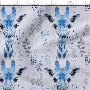 Watercolor Giraffe Cotton Fabric 100%, Eco-print, Printed Cotton Fabric, Giraffes Fabric, High Quality, By The Yard Metre Width 150cm /60&quot;
