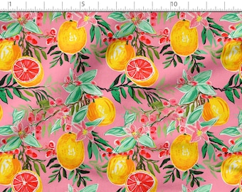 Fresh Lemons Cotton 100%, Eco-print, Printed Cotton Fabric, Lemon Fabric, High Quality Fabric, By The Yard Metre Width 150cm /60"