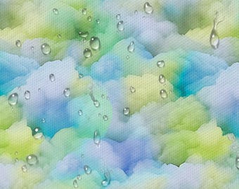 Waterproof Cordura Fabric  Colorful Clouds, PN-EN ISO, 600D weave, 200G/m2, Sweets Cordura Fabric By The Yard Metre Width 150cm/60"