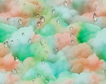Waterproof Cordura Fabric  Colorful Clouds, PN-EN ISO, 600D weave, 200G/m2, Sweets Cordura Fabric By The Yard Metre Width 150cm/60"