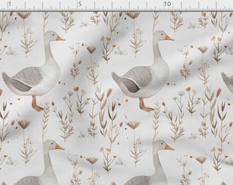 Süßer Gänse Baumwollstoff 100% Baumwolle bedruckt, Eco-print, Baumwolle bedruckt, süßer Gänse Stoff Meterware 150 cm / 60"