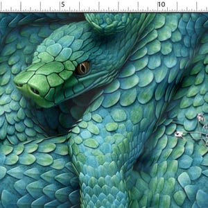 Snake Cotton 100%, Eco-print Fabric, Scales Printed Cotton Scales Animal Fabric, High Quality Fabric, By The Yard Metre Width 150cm /60"