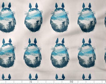 Japanese Cartoon Cotton 100%, Eco-print Fabric, Anime Printed Cotton Japanese Fabric, High Quality Fabric By The Yard Metre, Width 150cm/60"
