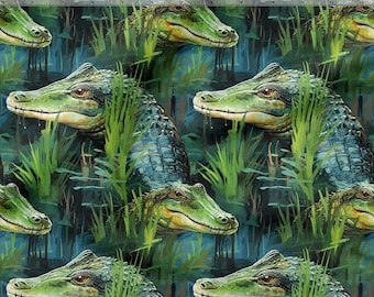 Alligator Cotton 100%, Eco-print, Printed Cotton Fabric, Alligators Fabric, High Quality, By The Yard Metre Width 150cm /60"