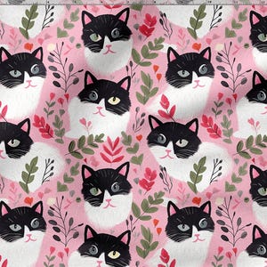 Crazy Cats Cotton 100%, Eco-print, Printed Cotton Fabric, Sweet Cats Fabric, High Quality Fabric, By The Yard Metre Width 150cm /60&quot;