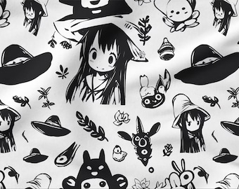 ANIME DRAWING Cotton 100%, Eco-print, Printed Cotton Fabric, ANIME Fabric, High Quality Fabric By The Yard Metre, Width 150cm/60"