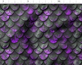 Dragon Scales Cotton 100%, Eco-print Fabric, Scales Printed Cotton Animal Fabric, High Quality Fabric, By The Yard Metre Width 150cm /60"