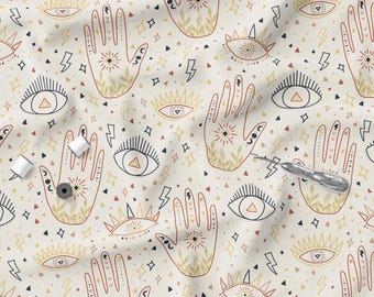 Baumwolljersey Boho Soul Kollektion, Eco-print, Boho Soul Fabric, dehnbar Strick Meterware 145 cm/57"