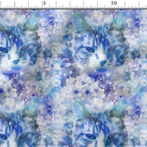 Colorful Garden Cats Cotton 100%, Eco-print, Printed Cotton Fabric, Cats Fabric, High Quality Fabric, By The Yard Metre Width 150cm /60&quot;